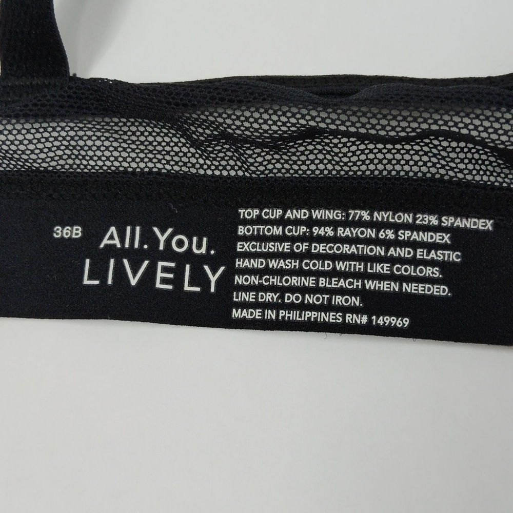Lively Black Wireless Bra - Picture 3 of 8